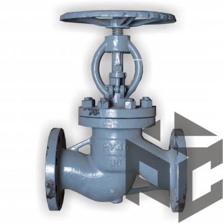 Клапан (вентиль) запорный стальной 15с22нж Ду 100 Ру 40 от производителя "Рускон"